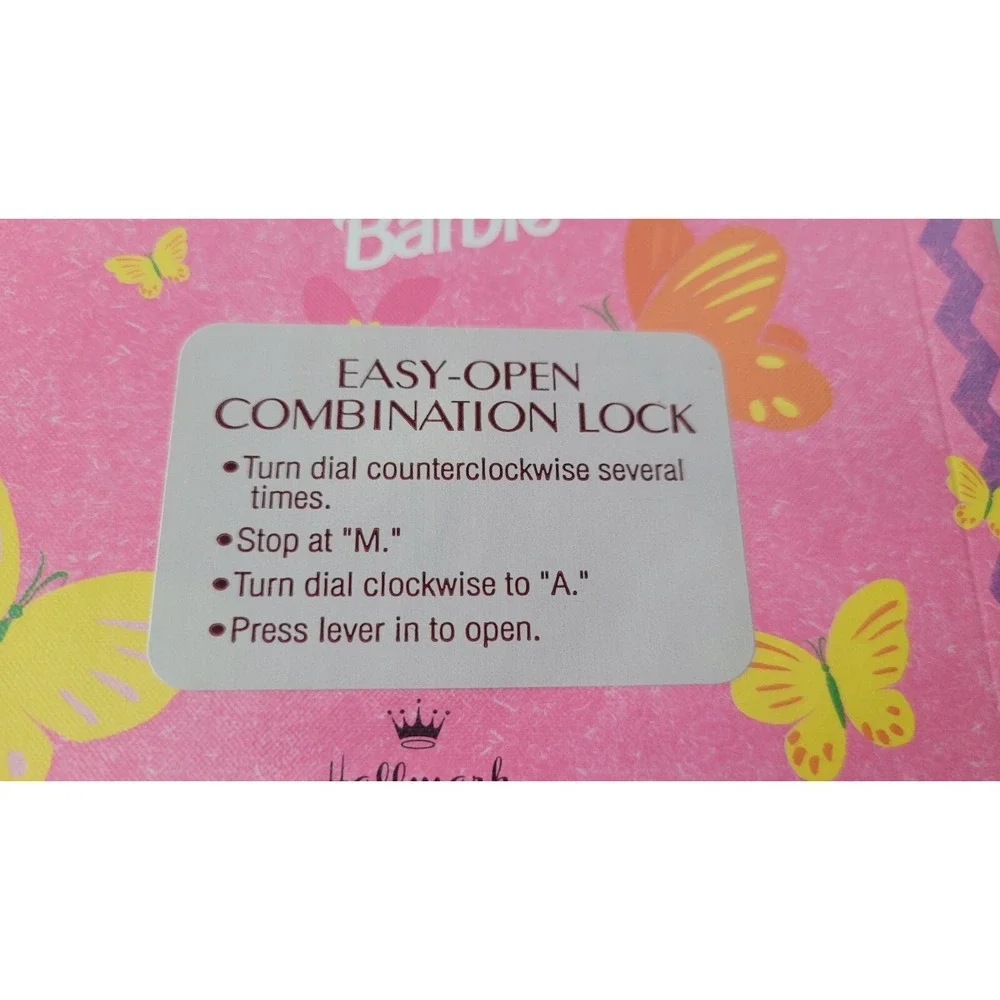 RARE *‎ Vintage 1997 Hallmark Barbie Doll Diary Journal w/ Lock & Key * NEW